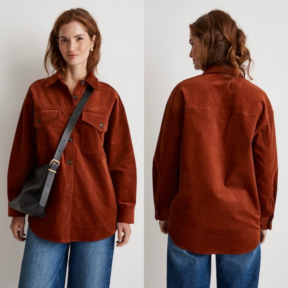 NEW Madewell Corduroy Twill Oversized Shirt-Jacket sz.Large